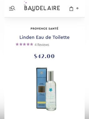 BNIB Provence Sante Linden Blossom Tilleul EdT, Natural French Spring Fragrance